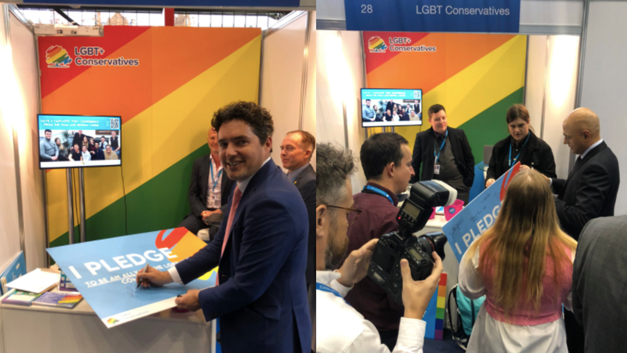 People have noticed something very unfortunate about the LGBT+ Tories conference stand