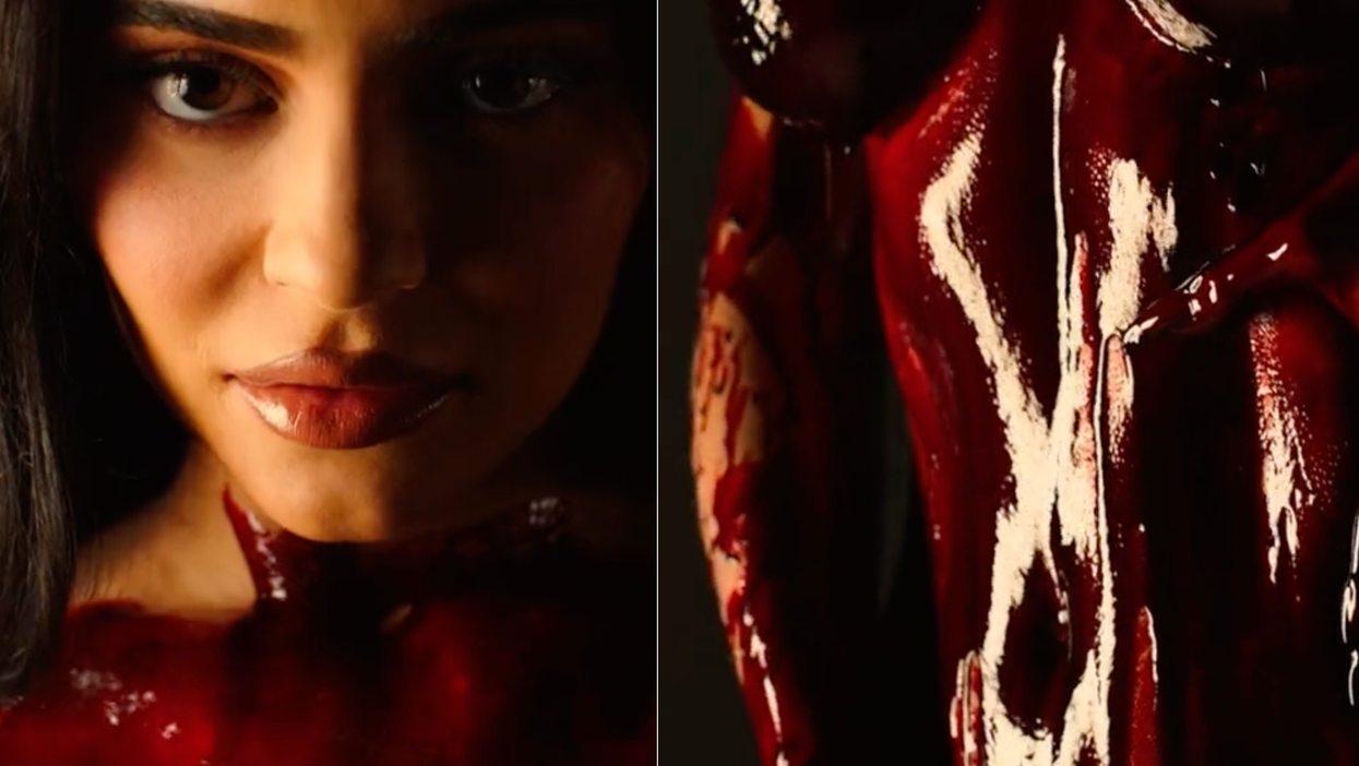 Nude Kylie Jenner references Freddy Krueger in blood soaked cosmetics advert