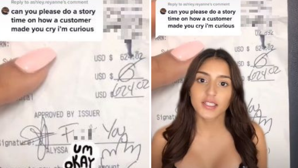 Hooters waitress says customer made her cry after leaving rude note and no tip on huge bill