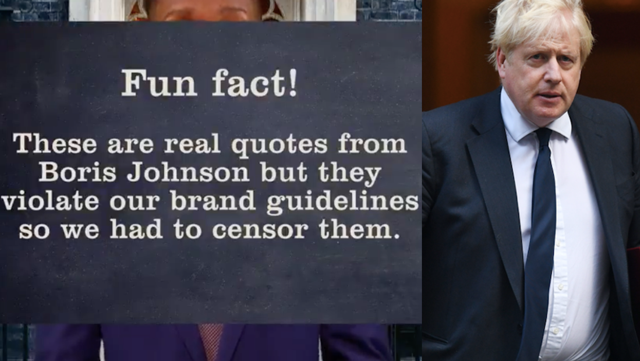 The Mash Report had to censor quotes from Boris Johnson as they violated brand guidelines