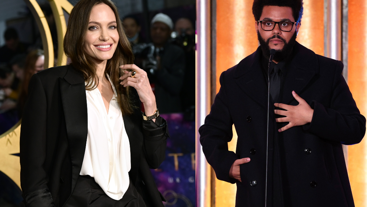 Angelina Jolie expertly redirects a question about her rumoured dates with The Weeknd