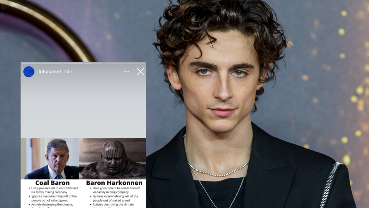 Timothée Chalamet trolls controversial Democrat by comparing him to the villain from Dune