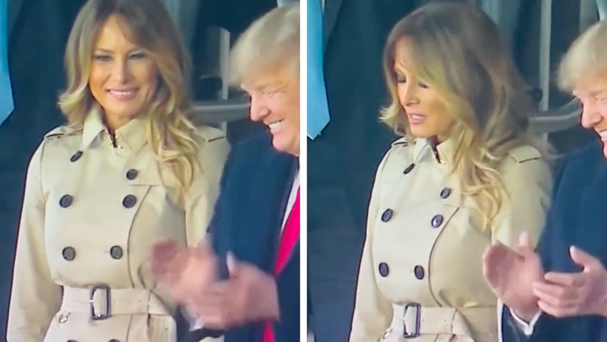 Melania Trump’s facial expression is priceless as she turns away from Donald Trump