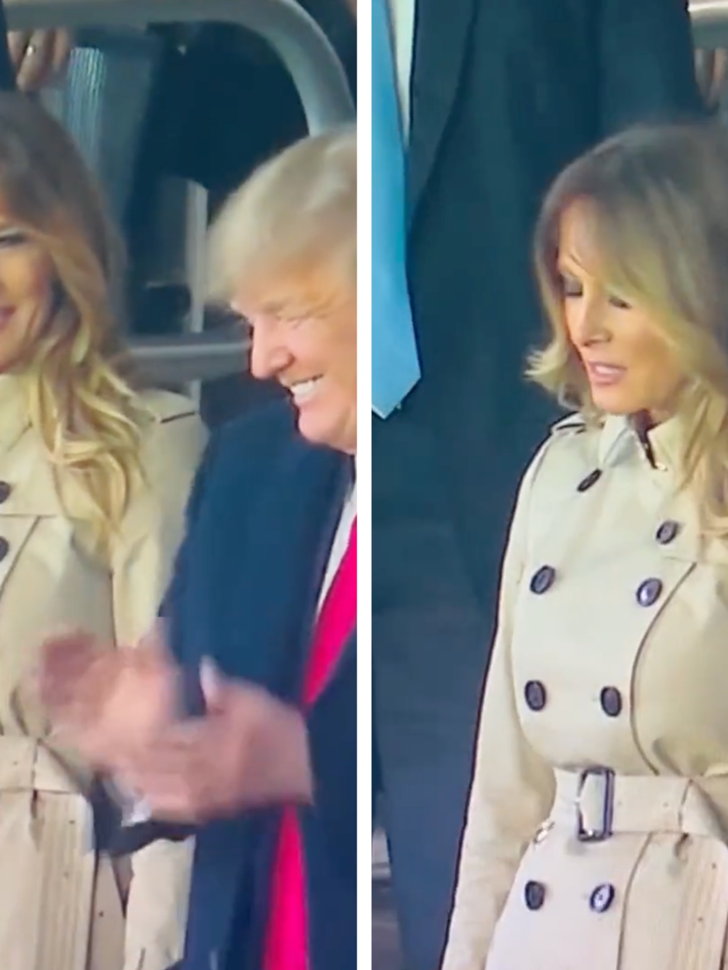 Melania Trump’s facial expression is priceless as she turns away from Donald Trump