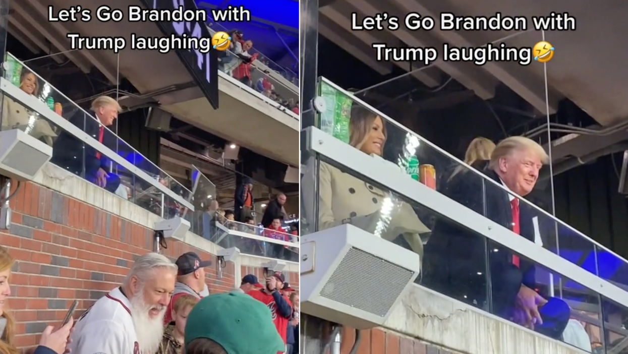 Trump caught laughing at ‘Let’s Go Brandon’ chant at baseball game