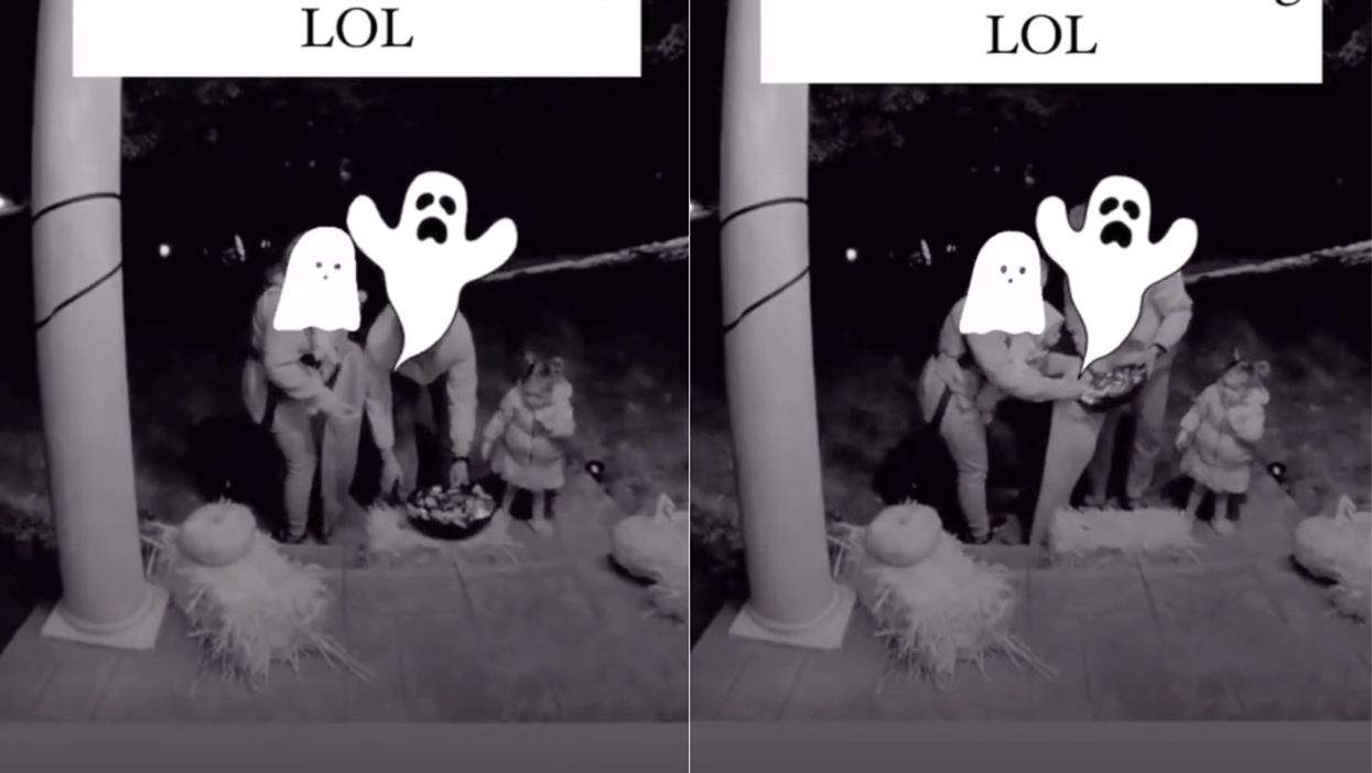 Doorbell cam footage shows ‘selfish’ parents taking all candy from porch in viral TikTok