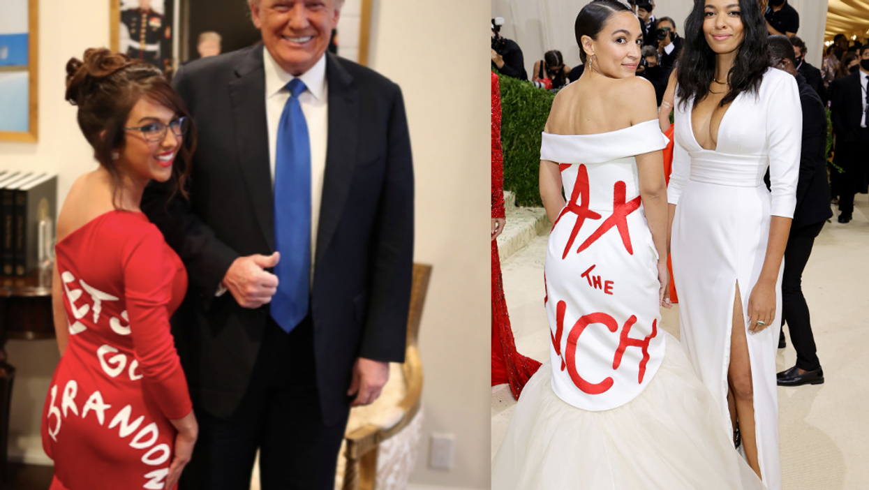 Republican Lauren Boebert imitates AOC with a ‘Let’s Go Brandon’ dress