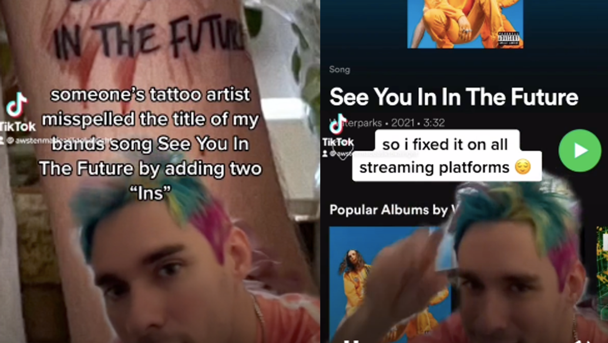 Waterparks change name of song after it is misspelt on fan’s tattoo