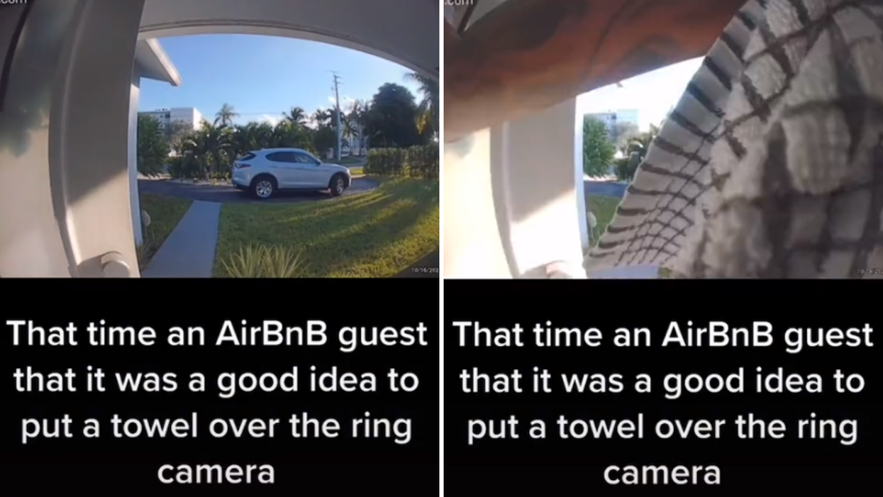 Airbnb host calls out 'bonehead' guest for covering up door cameras with towels
