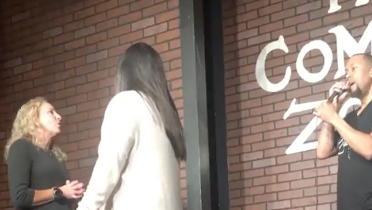 Stand-up comedian says he's beefing up security after 'Karen' stormed on stage