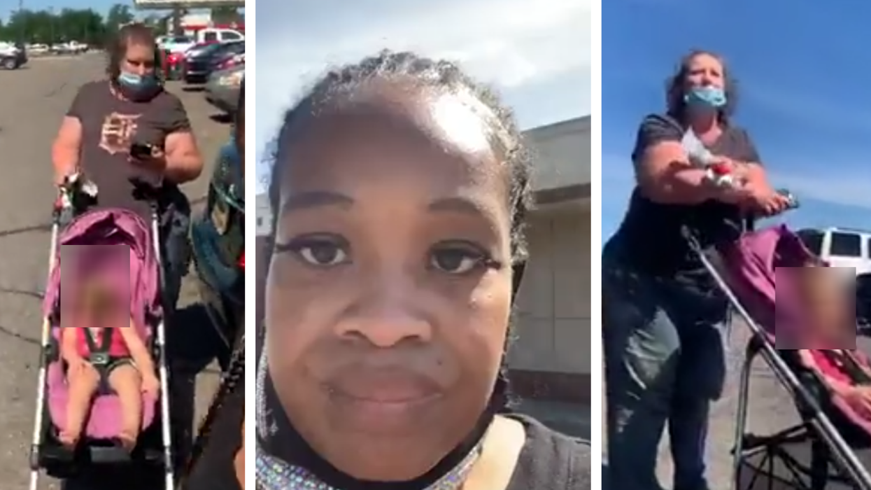 White woman blocks black mother from leaving Michigan Kroger store after gatorade altercation
