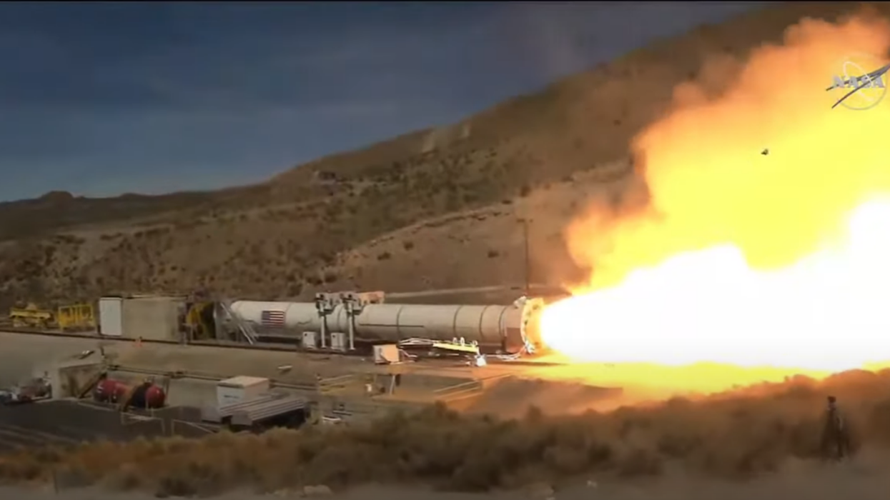 NASA rocket turns desert sand into glass during test launch for a mission to the moon