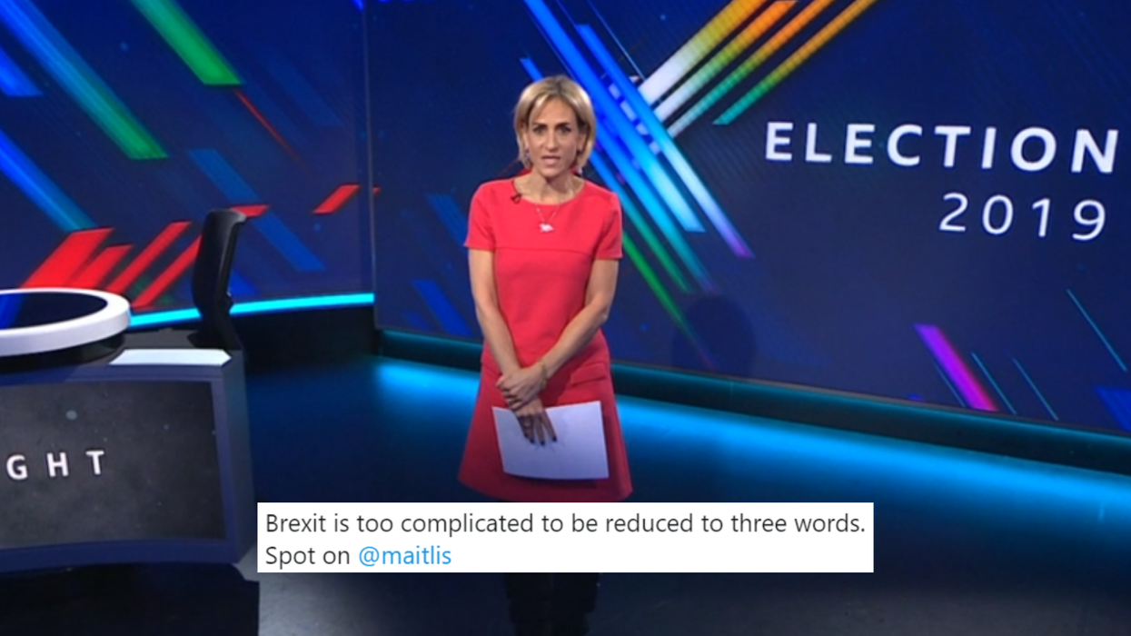 It took Emily Maitlis less than a minute to savage the Tories' Brexit pledge