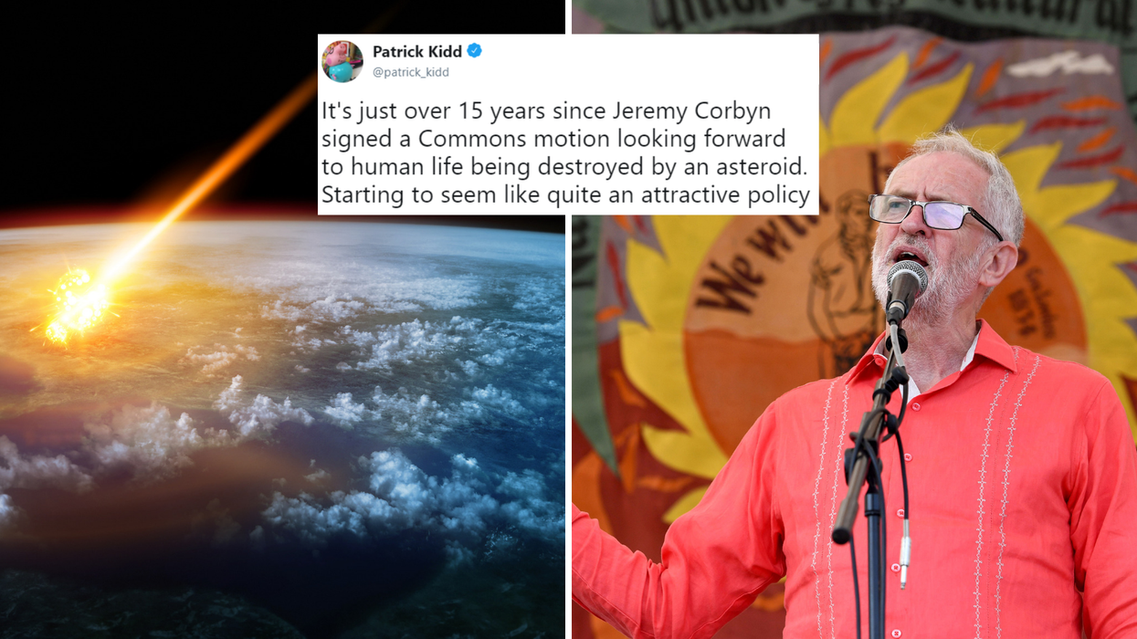It's 15 years since Jeremy Corbyn supported a motion calling for an asteroid to wipe out humankind