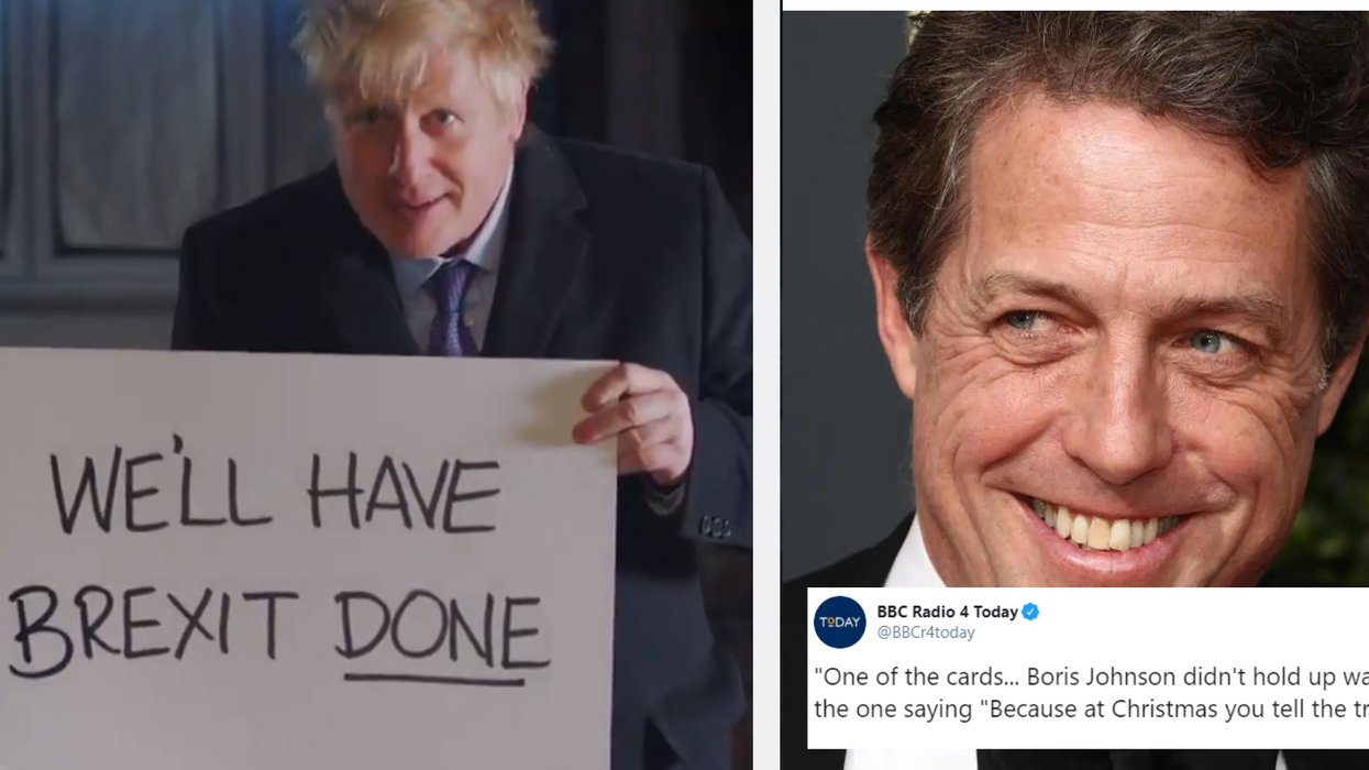 Boris Johnson tried to make a Love Actually spoof and Hugh Grant pointed out this glaring omission