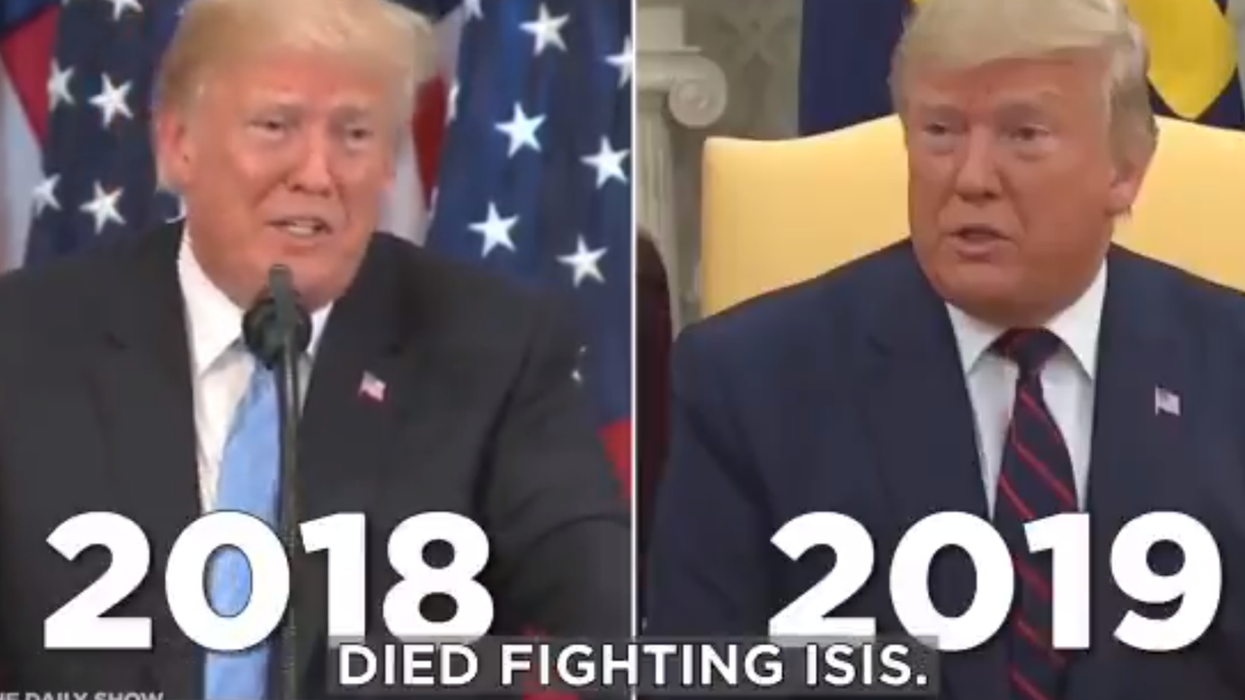 Clip shows that Trump had a very different opinion of the Kurds just 12 months ago