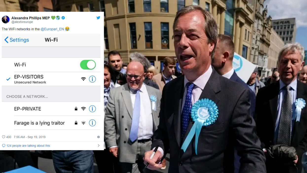 Even the wifi in the European Parliament is mocking Nigel Farage