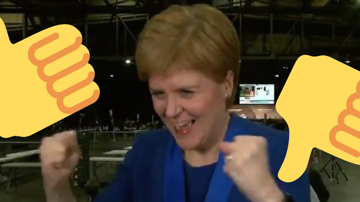 Is Nicola Sturgeon celebrating as Jo Swinson loses to the SNP iconic or insensitive? You decide