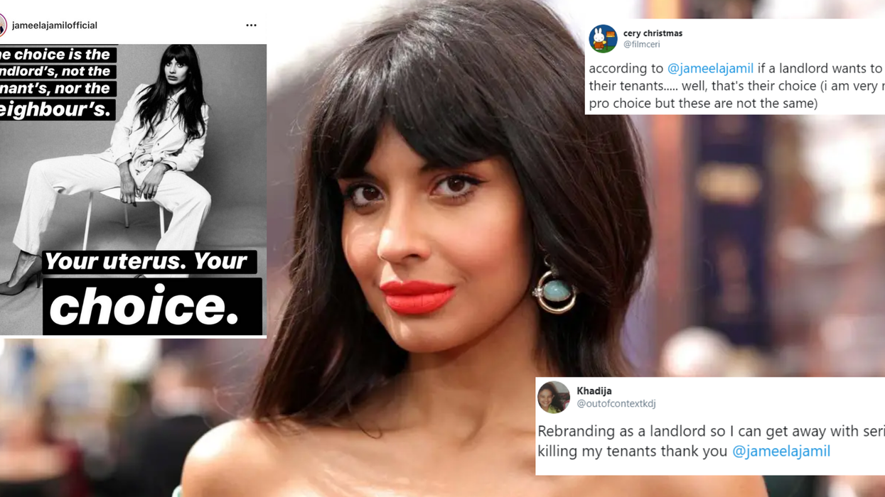 Jameela Jamil used a housing metaphor to talk about abortion rights and some people were seriously confused