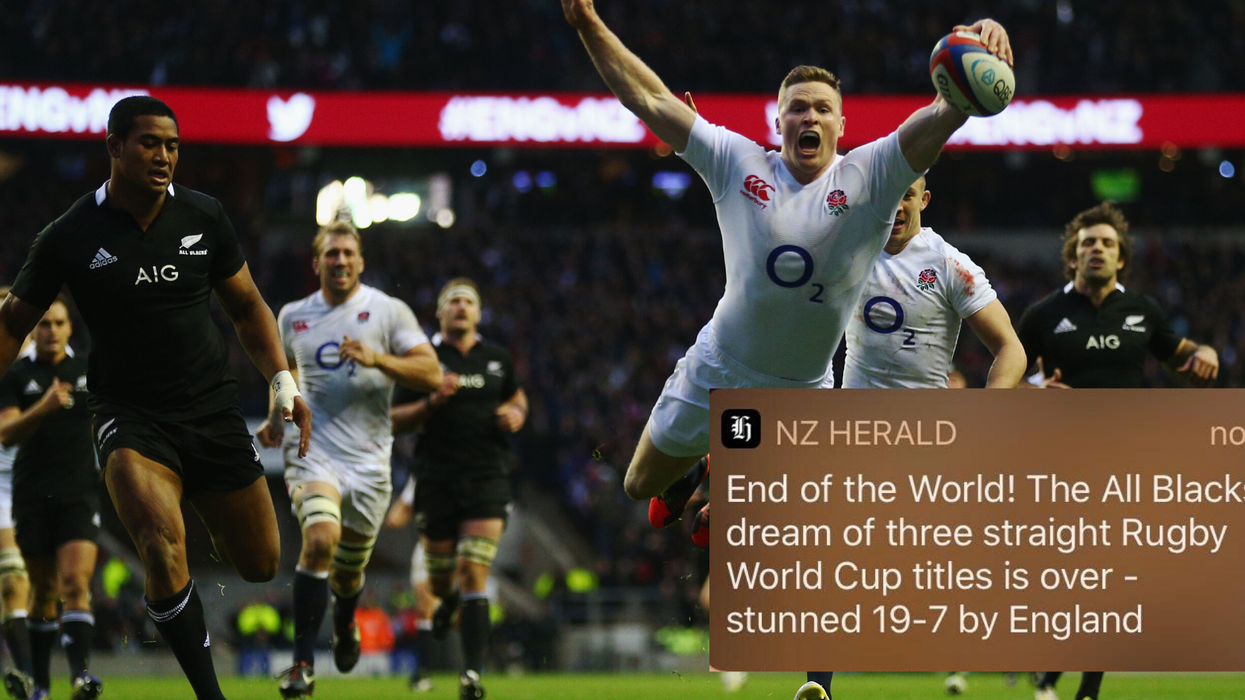New Zealand newspaper compares losing to England in Rugby World Cup to 'end of the world'