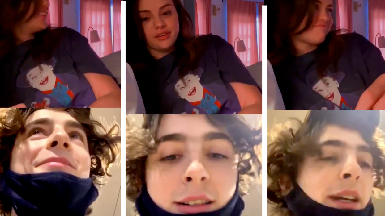 Timothée Chalamet calling Selena Gomez on his way to vote labelled 'purest thing ever'