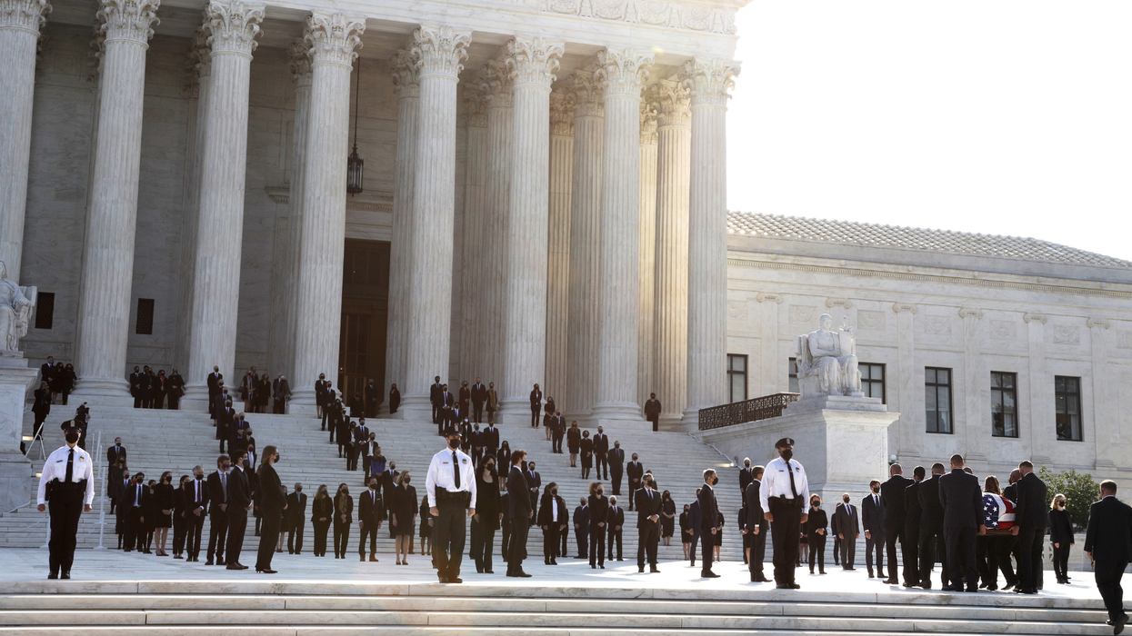 People are pointing out the lack of diversity in a photo of RBG's staff