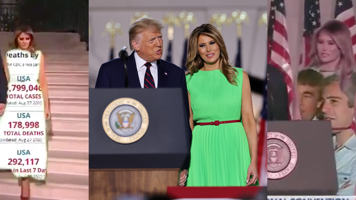 Melania Trump made the disastrous choice to wear a green dress to the RNC and became an instant meme