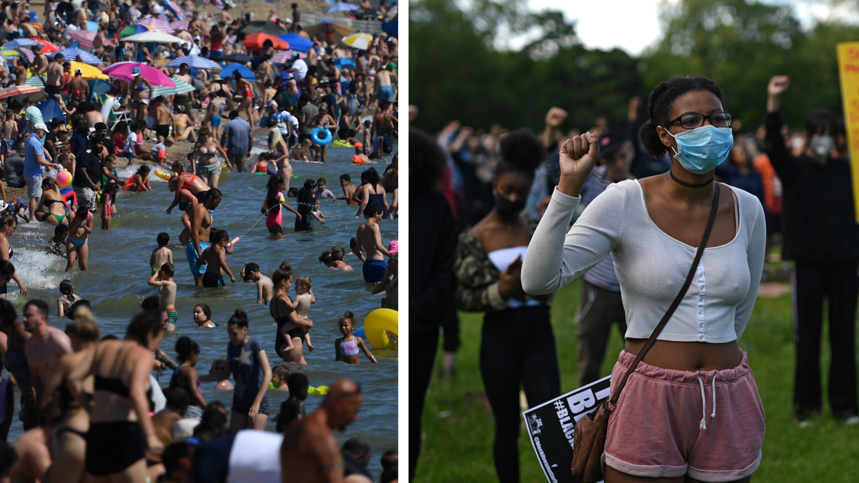 The Tories had a big problem with one of these pictures but not the other. Why could that be?