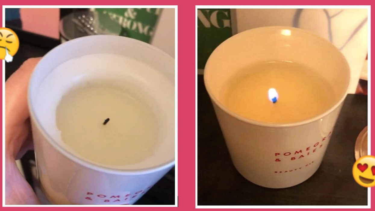 This super simple trick to fix a tunnelled candle is absolutely genius