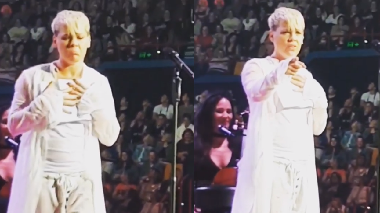 P!NK stopped her show halfway through to console a grieving fan who had just lost her mum