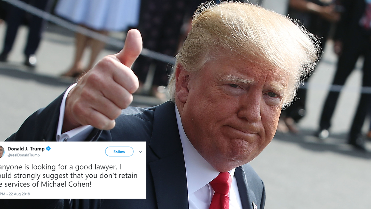 Trump finally broke his silence on Michael Cohen with his most Trump-like tweet yet