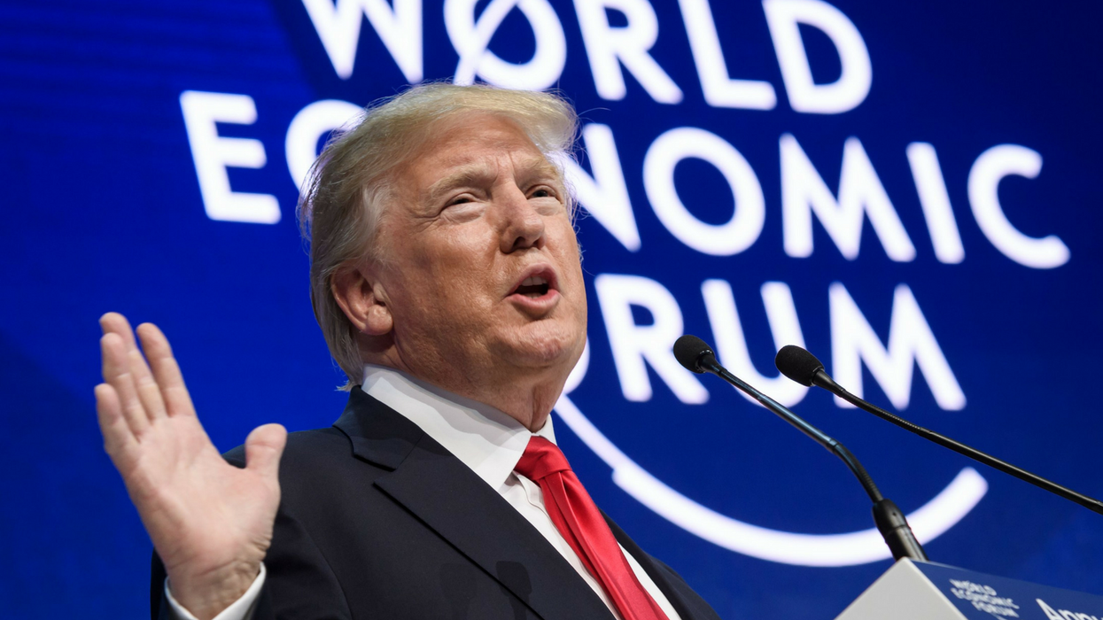 Donald Trump brought up crowd sizes again while in Davos