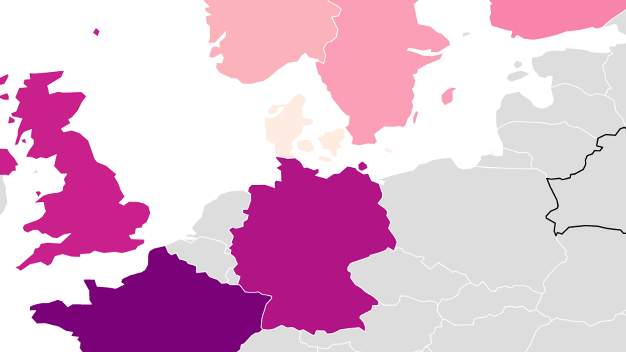 A map of the world's countries who think we are about to go to war