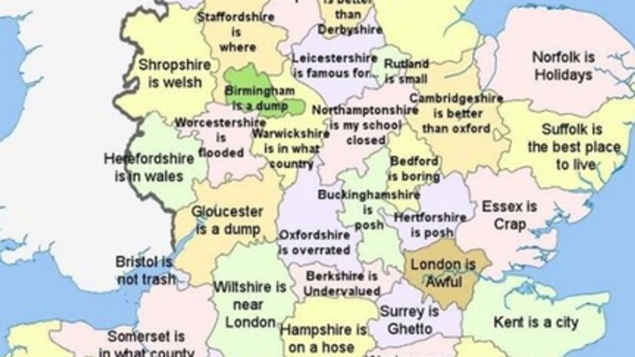 The only 'extremely' offensive autocorrect map of England's counties