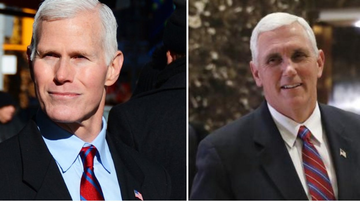 There's a gay Mike Pence lookalike going round raising money for LGBT charities