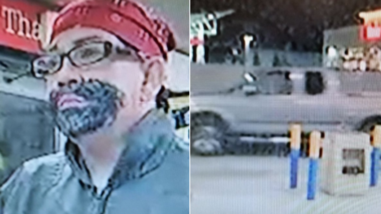 This man tried to rob a petrol station using a drawn on-beard as a disguise