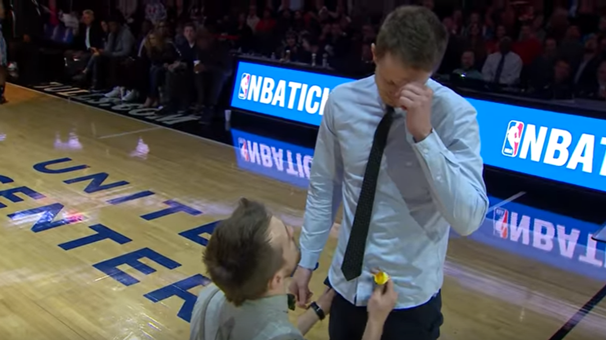 The NBA got their first ever same-sex wedding proposal