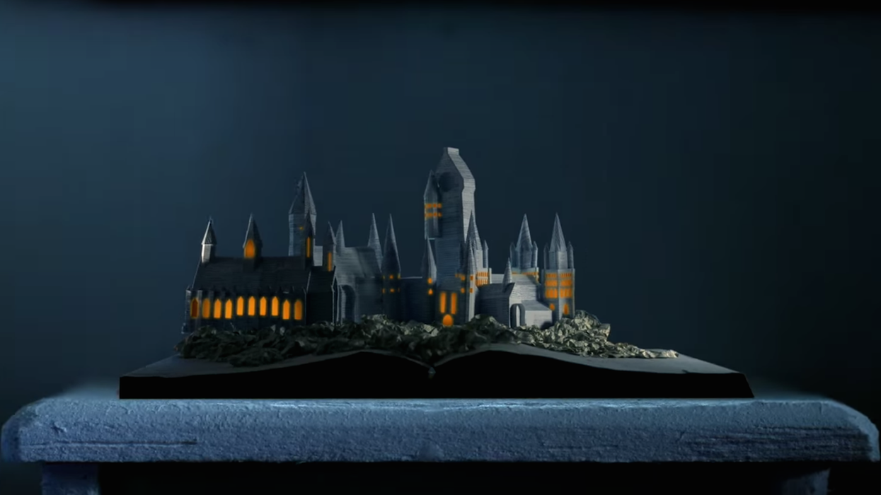 Someone lovingly made the Hogwarts castle out of pages from Harry Potter and the Prisoner of Azkaban