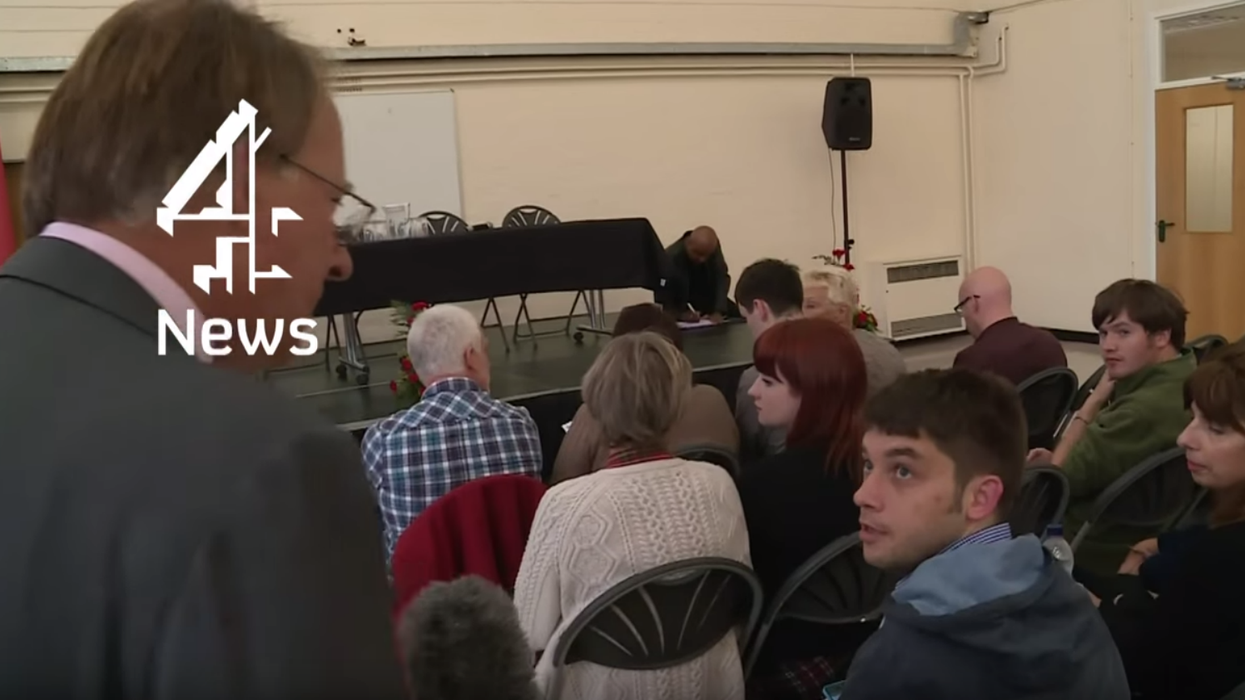 Tory press officer flees Jeremy Corbyn rally after being confronted by Michael Crick
