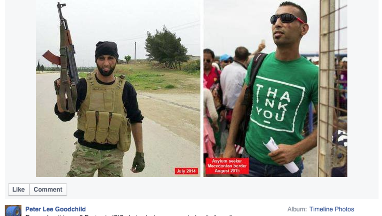 No, this refugee is not a terrorist for Isis