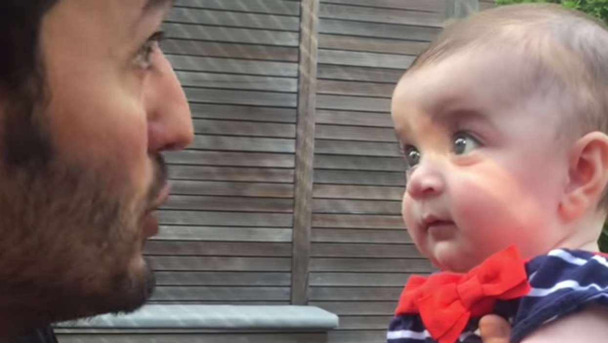 Watch this baby have an existential crisis as mysteries of the universe are explained