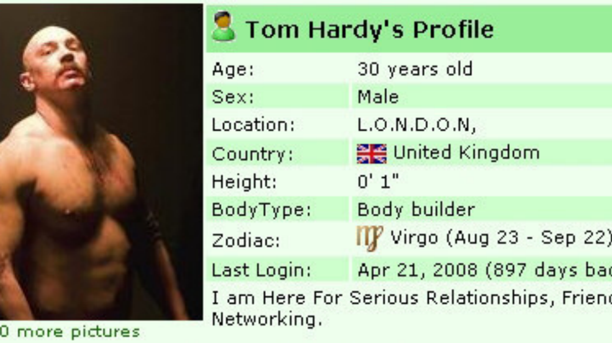 Tom Hardy's slightly NSFW MySpace page is amazing