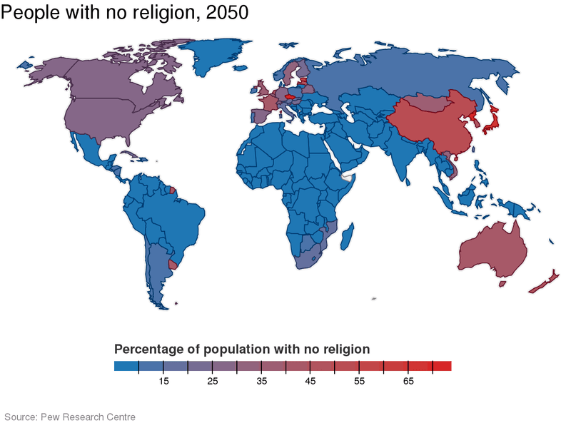 World Map According Religion Religious Freedom C3 Teachers