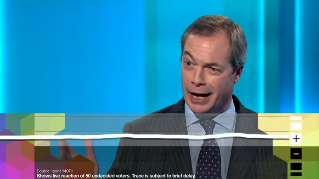 Nigel Farage basically threw a wobbly during the leaders' debate