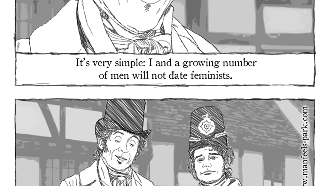 This comic turns online comments by men into Jane Austen-inspired art