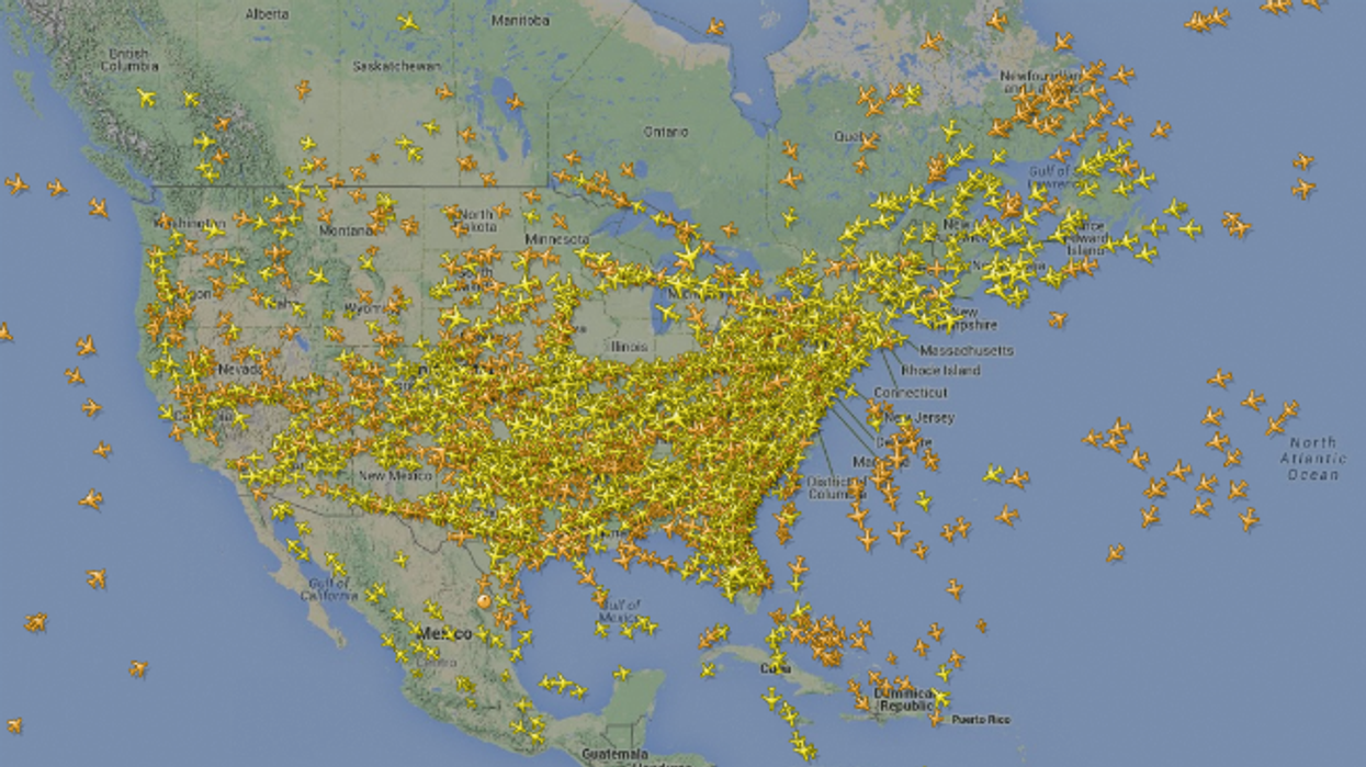 Chicago airport fire visible from space (kind of)