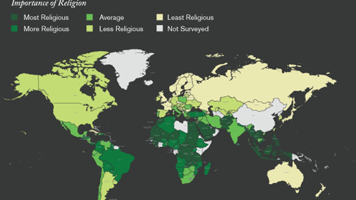 The importance of religion around the world in five charts