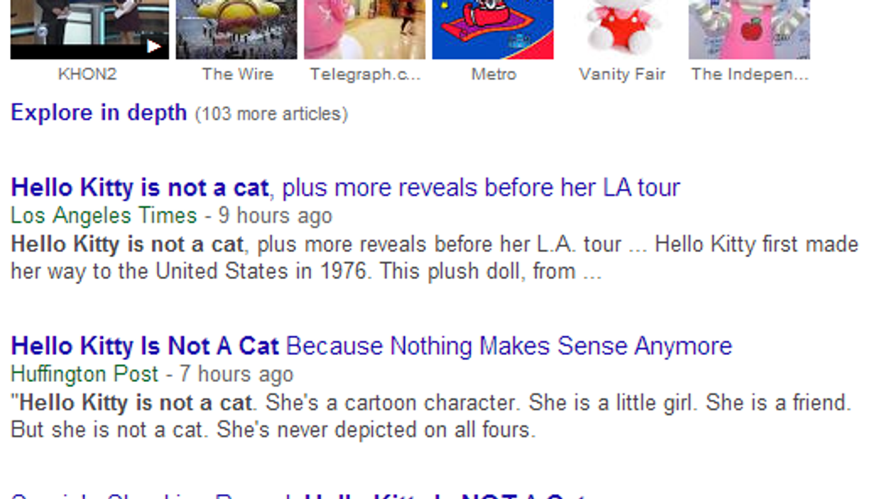 Don't panic, Hello Kitty is still a cat