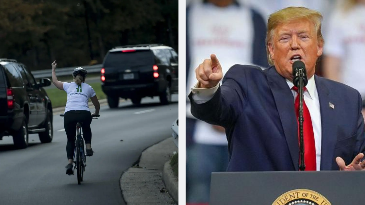 The cyclist who went viral for flipping off Trump just won an election in Virginia