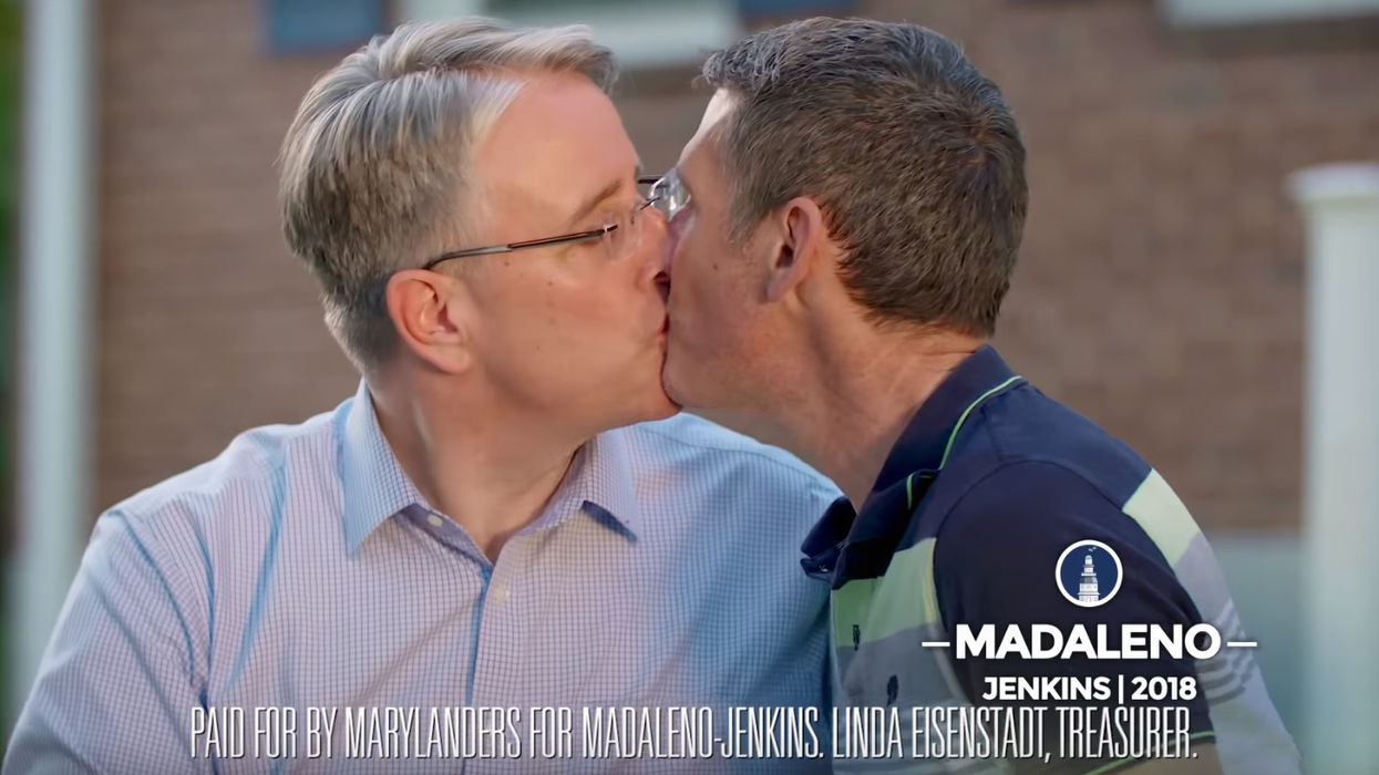 Candidate kisses his husband in political ad to 'p**s off Trump'